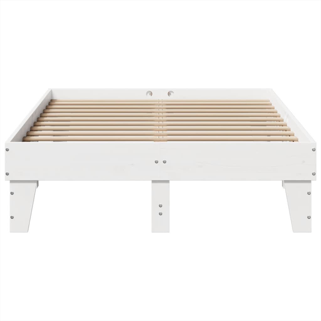 Bedframe zonder matras massief grenenhout wit 120x190 cm is nu te koop bij PeponiXL, paradijselijk wonen!