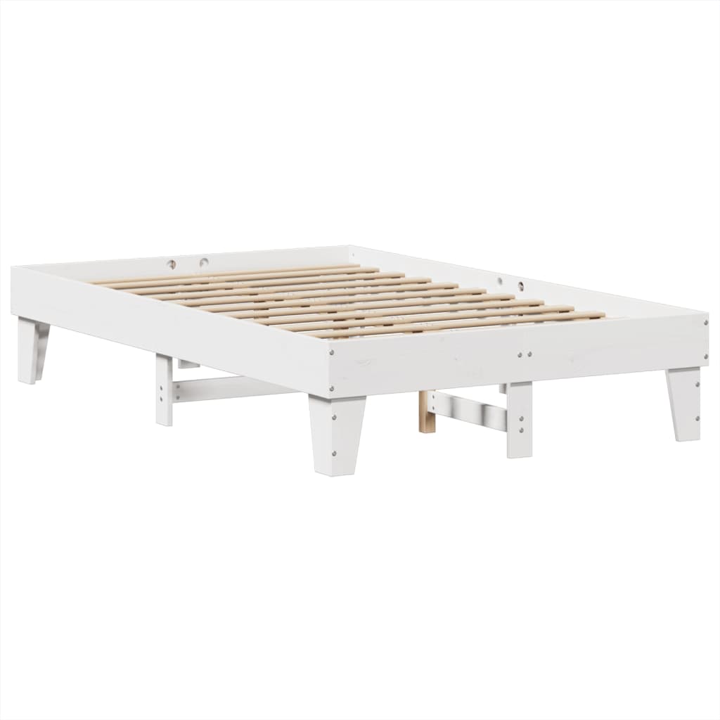 Bedframe zonder matras massief grenenhout wit 120x190 cm is nu te koop bij PeponiXL, paradijselijk wonen!