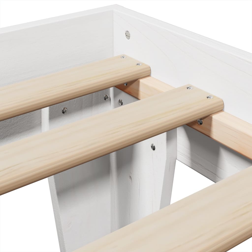 Bedframe zonder matras massief grenenhout wit 90x190 cm is nu te koop bij PeponiXL, paradijselijk wonen!