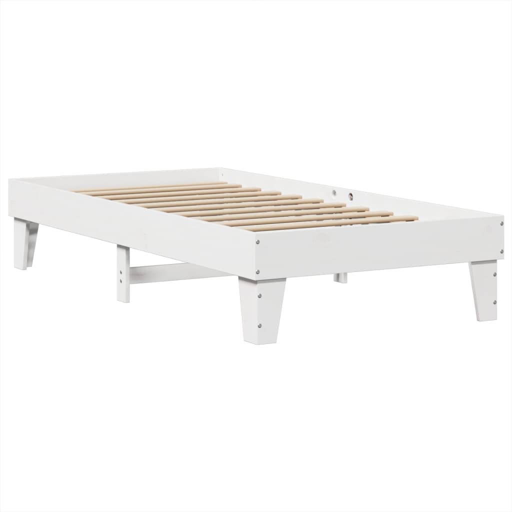 Bedframe zonder matras massief grenenhout wit 75x190 cm is nu te koop bij PeponiXL, paradijselijk wonen!