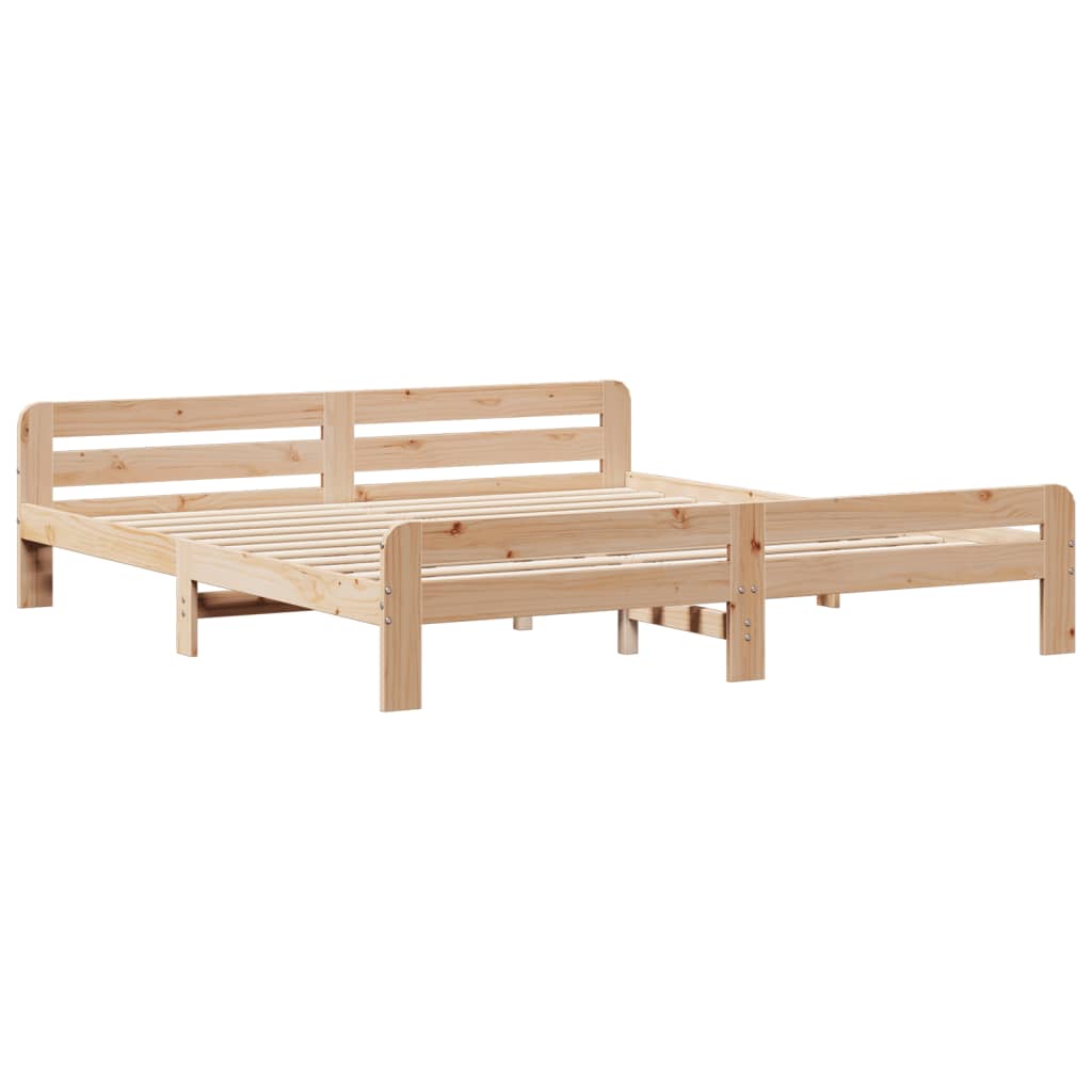Bedframe zonder matras massief grenenhout 200x200 cm is nu te koop bij PeponiXL, paradijselijk wonen!