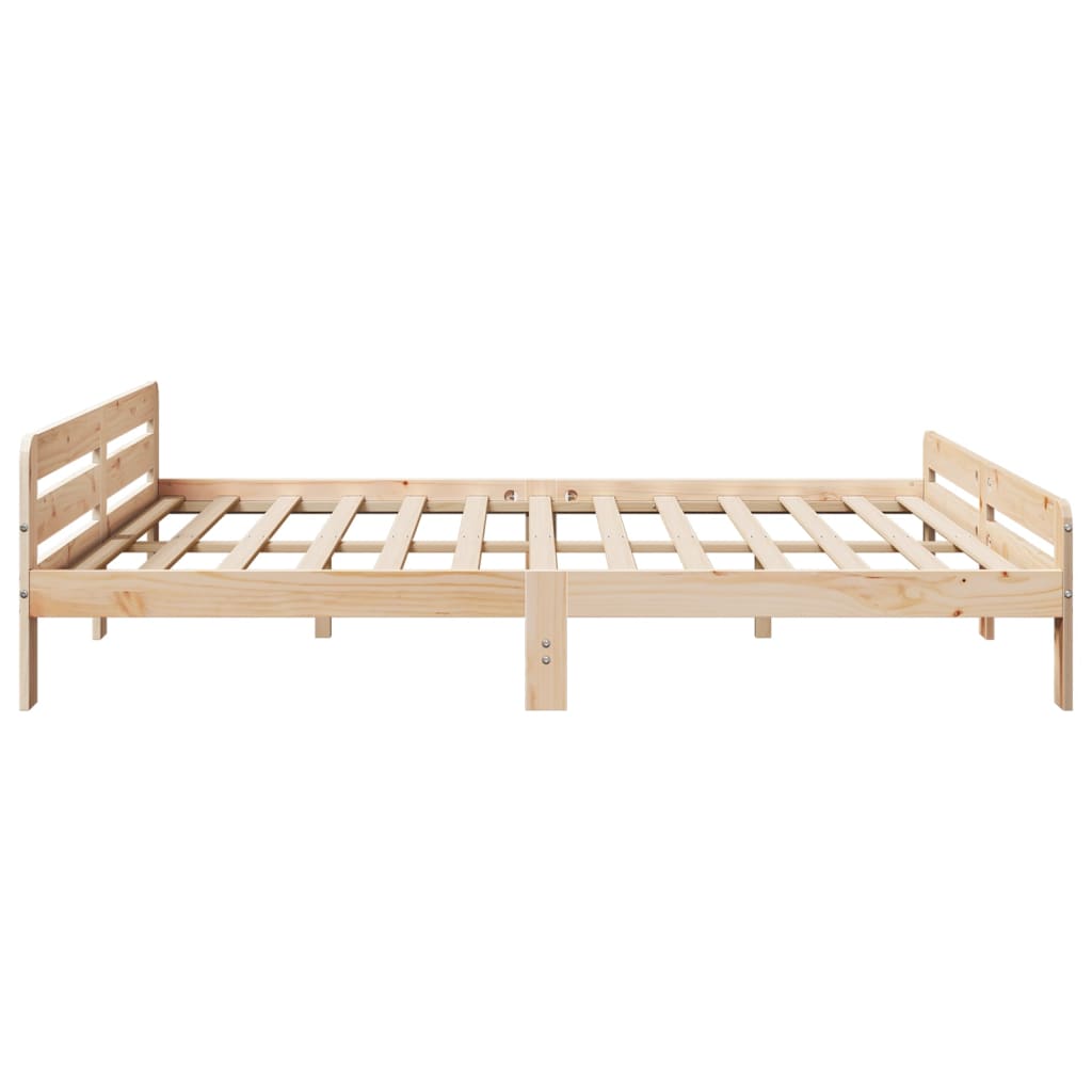 Bedframe zonder matras massief grenenhout 200x200 cm is nu te koop bij PeponiXL, paradijselijk wonen!