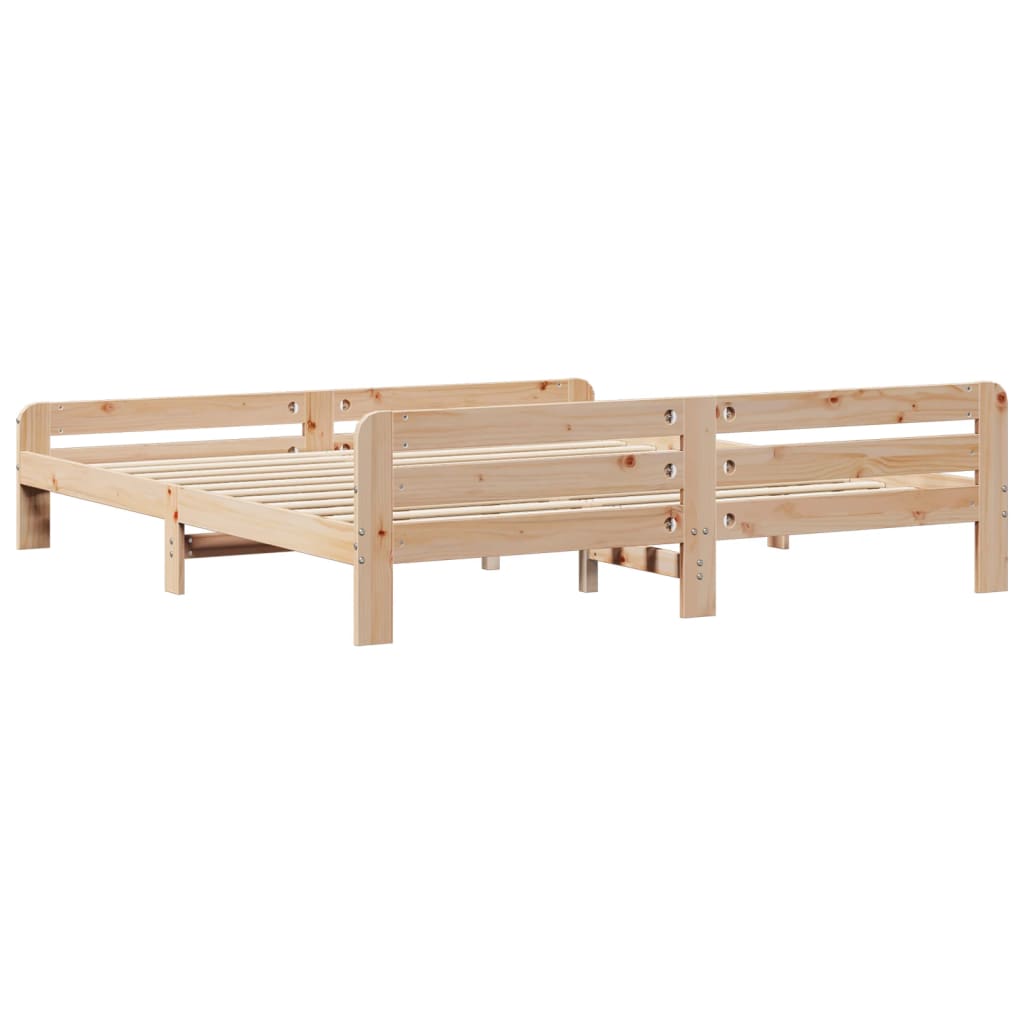 Bedframe zonder matras massief grenenhout 200x200 cm is nu te koop bij PeponiXL, paradijselijk wonen!
