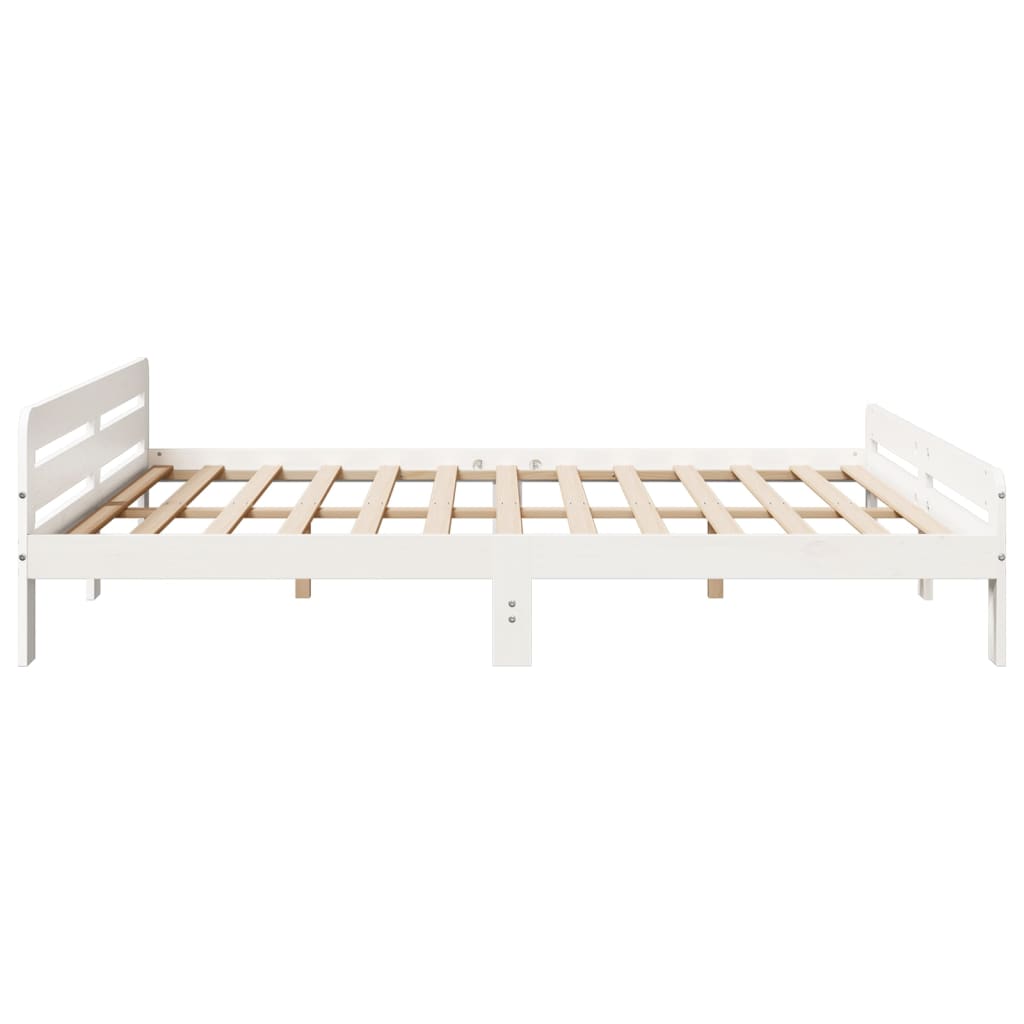 Bedframe zonder matras massief grenenhout wit 180x200 cm is nu te koop bij PeponiXL, paradijselijk wonen!