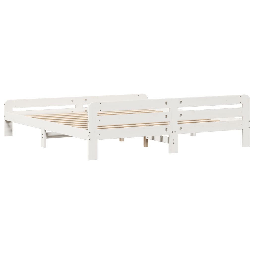 Bedframe zonder matras massief grenenhout wit 180x200 cm is nu te koop bij PeponiXL, paradijselijk wonen!