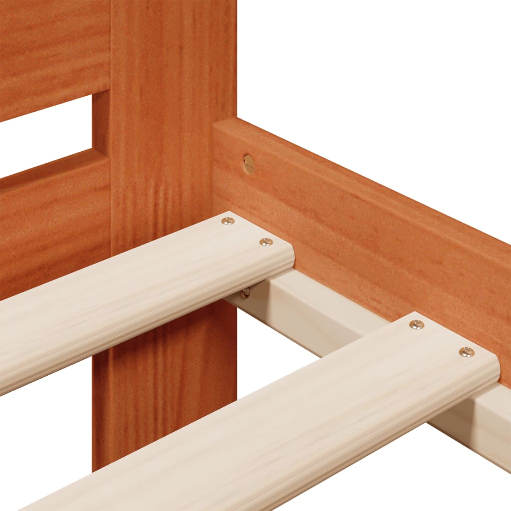 Bedframe zonder matras massief grenenhout wasbruin 160x200 cm is nu te koop bij PeponiXL, paradijselijk wonen!