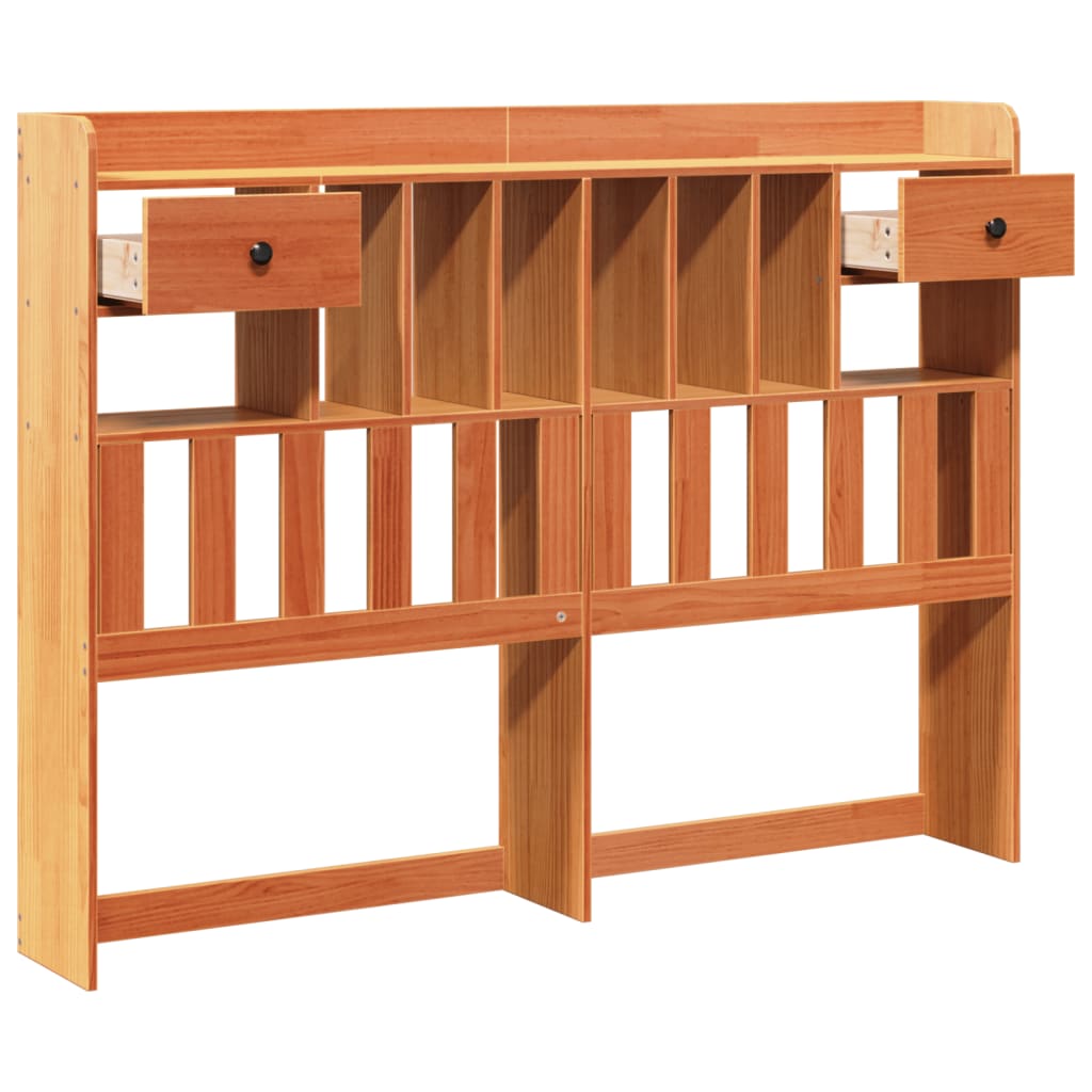 Hoofdbord met opbergruimte 150 cm massief grenenhout wasbruin is nu te koop bij PeponiXL, paradijselijk wonen!