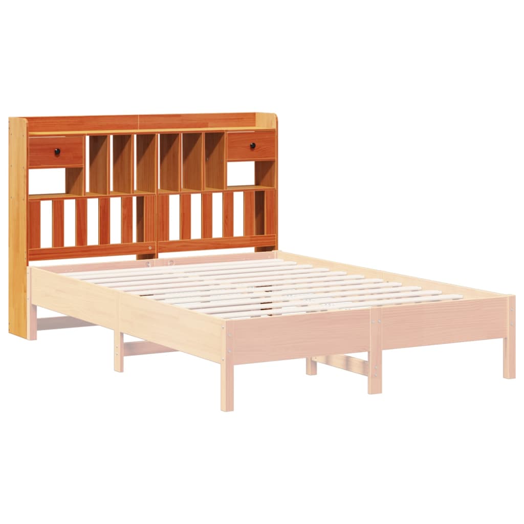 Hoofdbord met opbergruimte 150 cm massief grenenhout wasbruin is nu te koop bij PeponiXL, paradijselijk wonen!