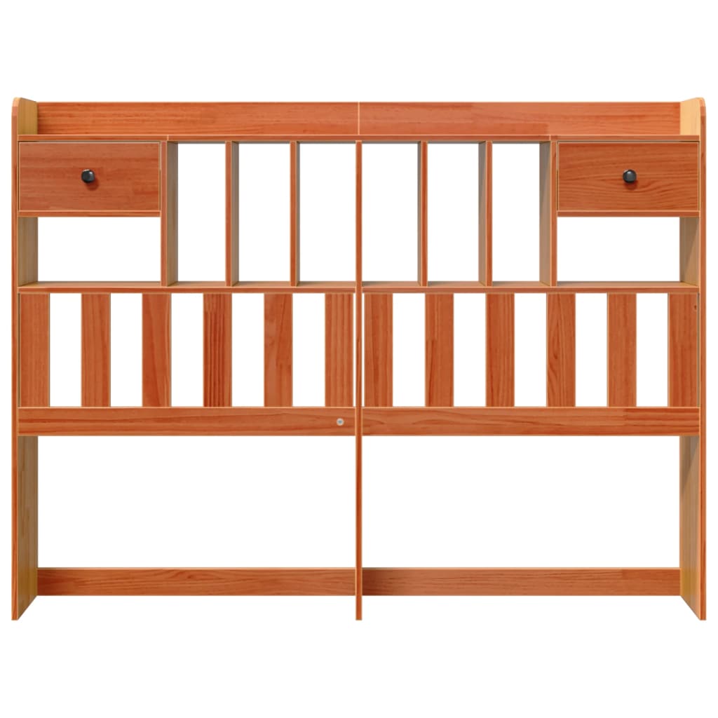 Hoofdbord met opbergruimte 140 cm massief grenenhout wasbruin is nu te koop bij PeponiXL, paradijselijk wonen!