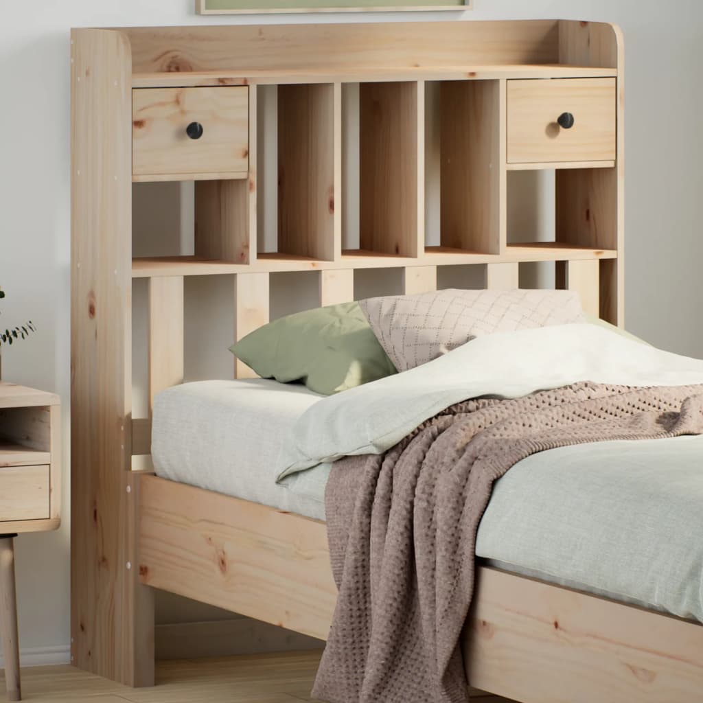 Hoofdbord met opbergruimte 90 cm massief grenenhout is nu te koop bij PeponiXL, paradijselijk wonen!