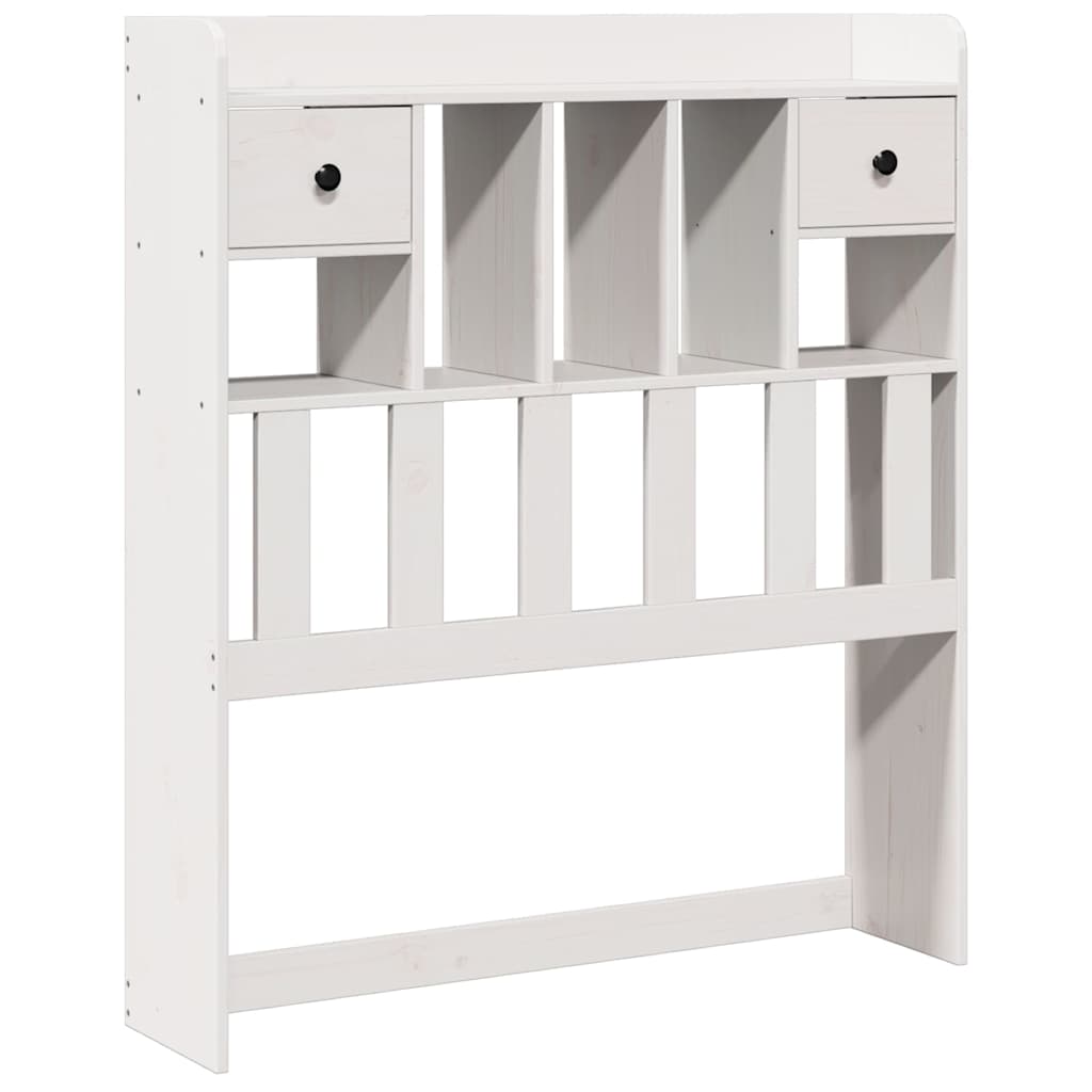 Hoofdbord met opbergruimte 90 cm massief grenenhout wit is nu te koop bij PeponiXL, paradijselijk wonen!