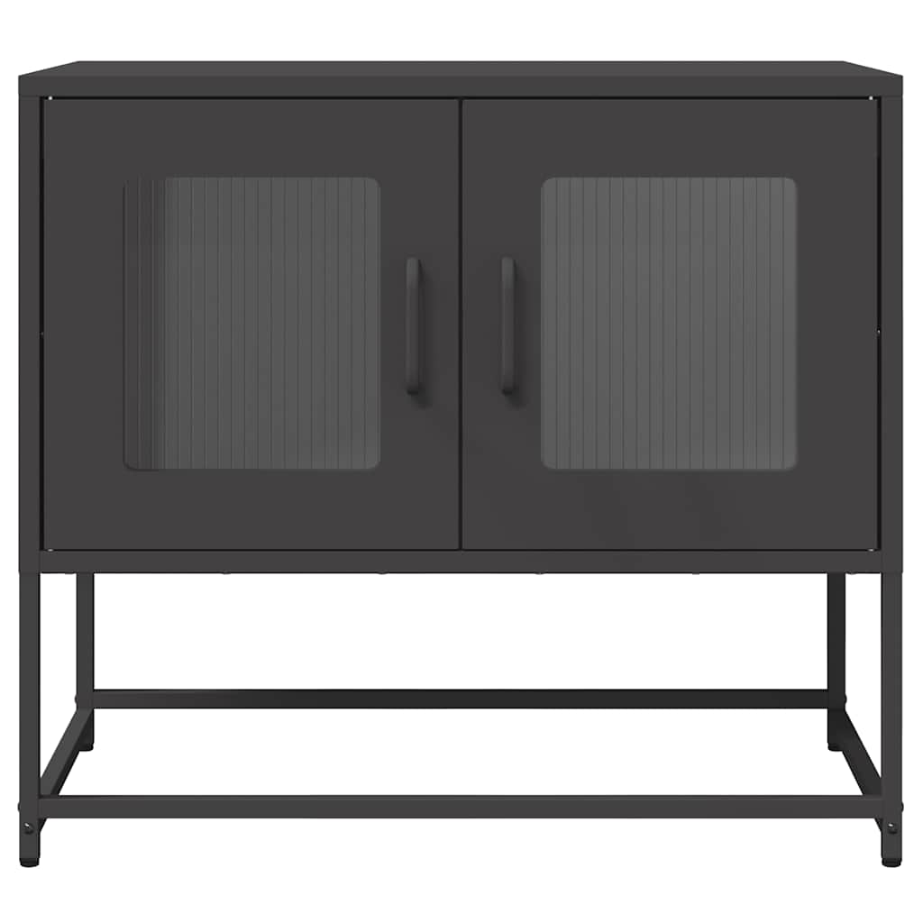 Tv-meubel 68x39x60,5 cm koudgewalst staal zwart is nu te koop bij PeponiXL, paradijselijk wonen!