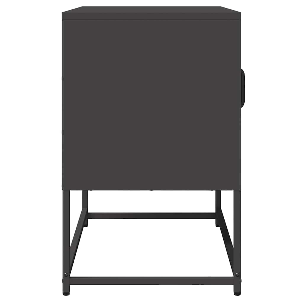 Tv-meubel 68x39x60,5 cm koudgewalst staal zwart is nu te koop bij PeponiXL, paradijselijk wonen!