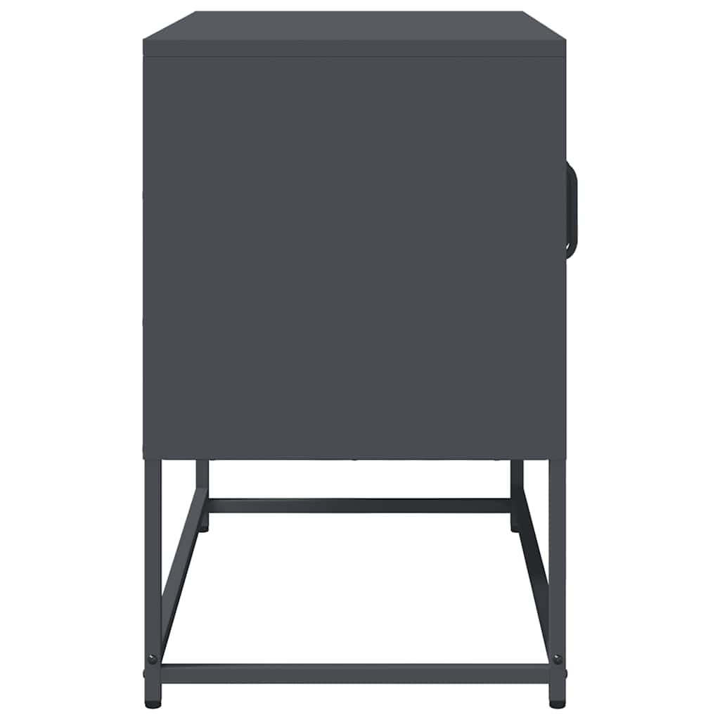 Tv-meubel 68x39x60,5 cm koudgewalst staal antracietkleurig is nu te koop bij PeponiXL, paradijselijk wonen!