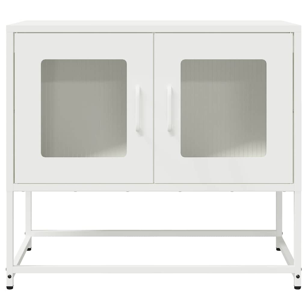 Tv-meubel 68x39x60,5 cm koudgewalst staal wit is nu te koop bij PeponiXL, paradijselijk wonen!