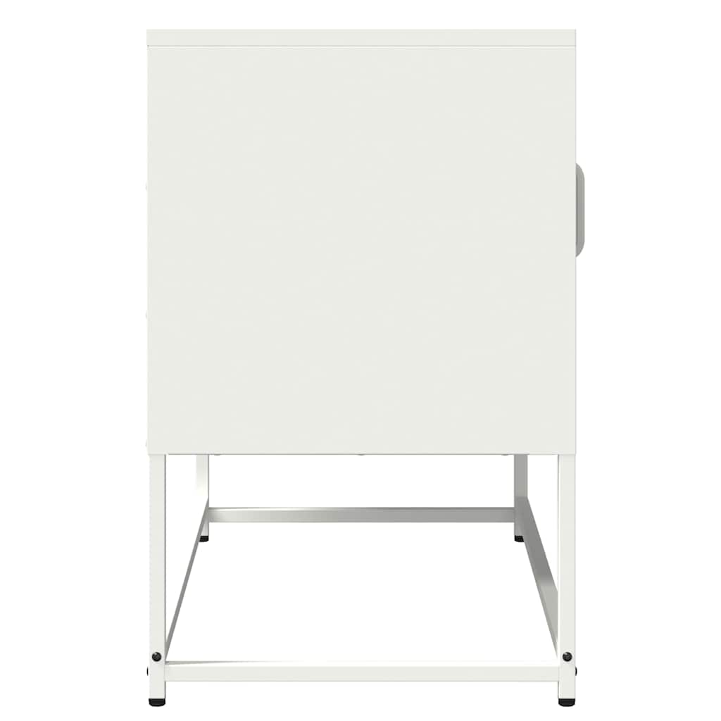 Tv-meubel 68x39x60,5 cm koudgewalst staal wit is nu te koop bij PeponiXL, paradijselijk wonen!