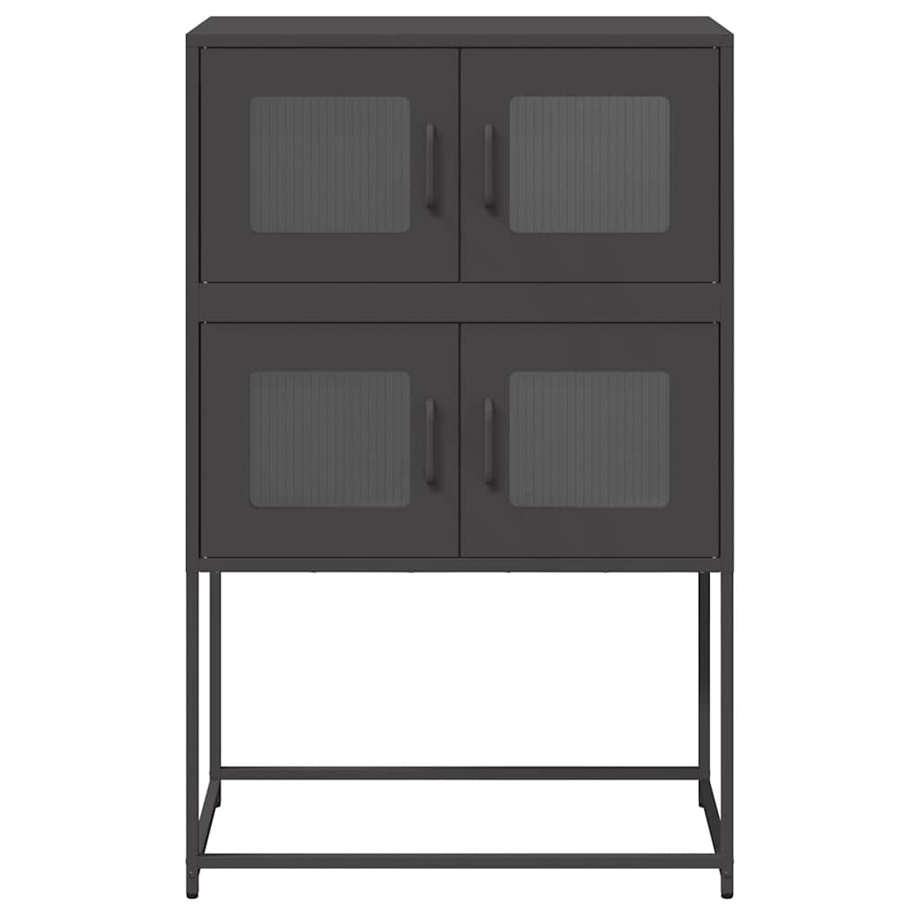 Hoge kast 68x39x107 cm staal zwart is nu te koop bij PeponiXL, paradijselijk wonen!