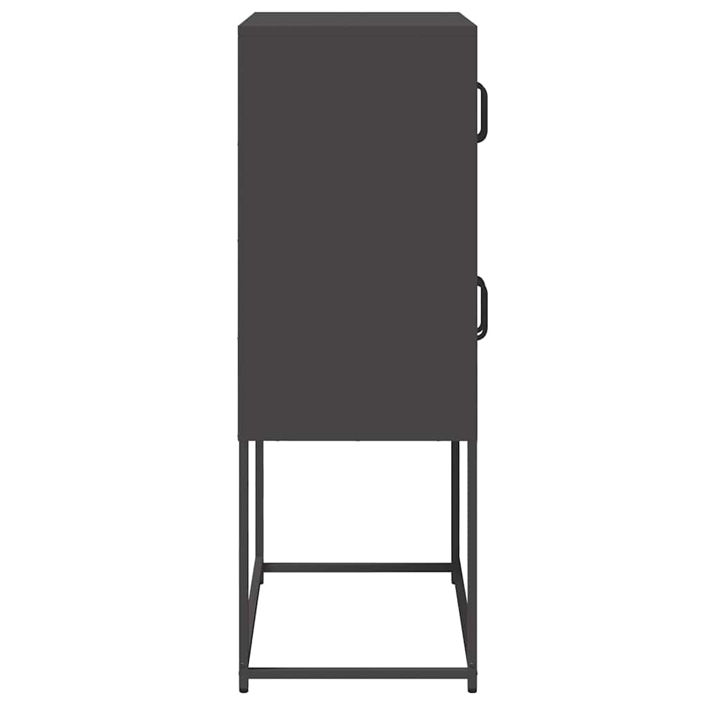 Hoge kast 68x39x107 cm staal zwart is nu te koop bij PeponiXL, paradijselijk wonen!