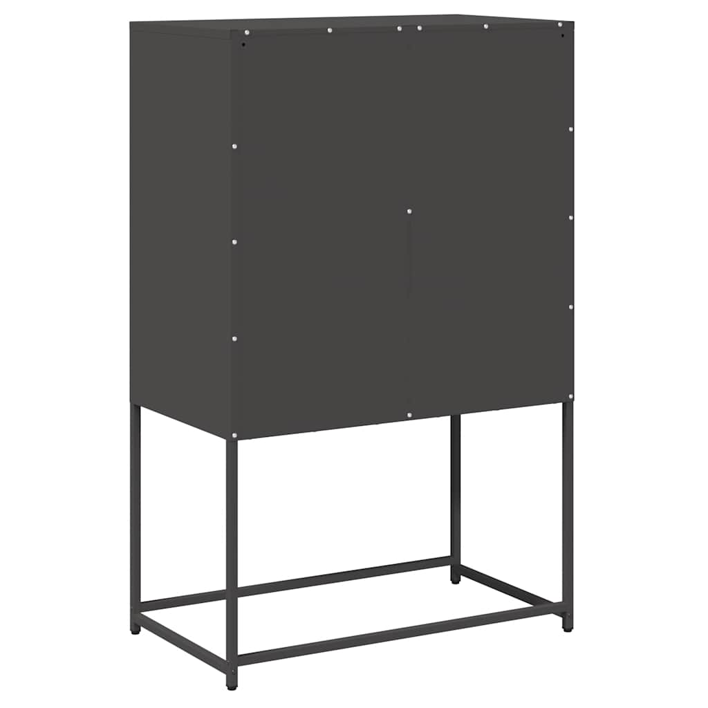 Hoge kast 68x39x107 cm staal zwart is nu te koop bij PeponiXL, paradijselijk wonen!