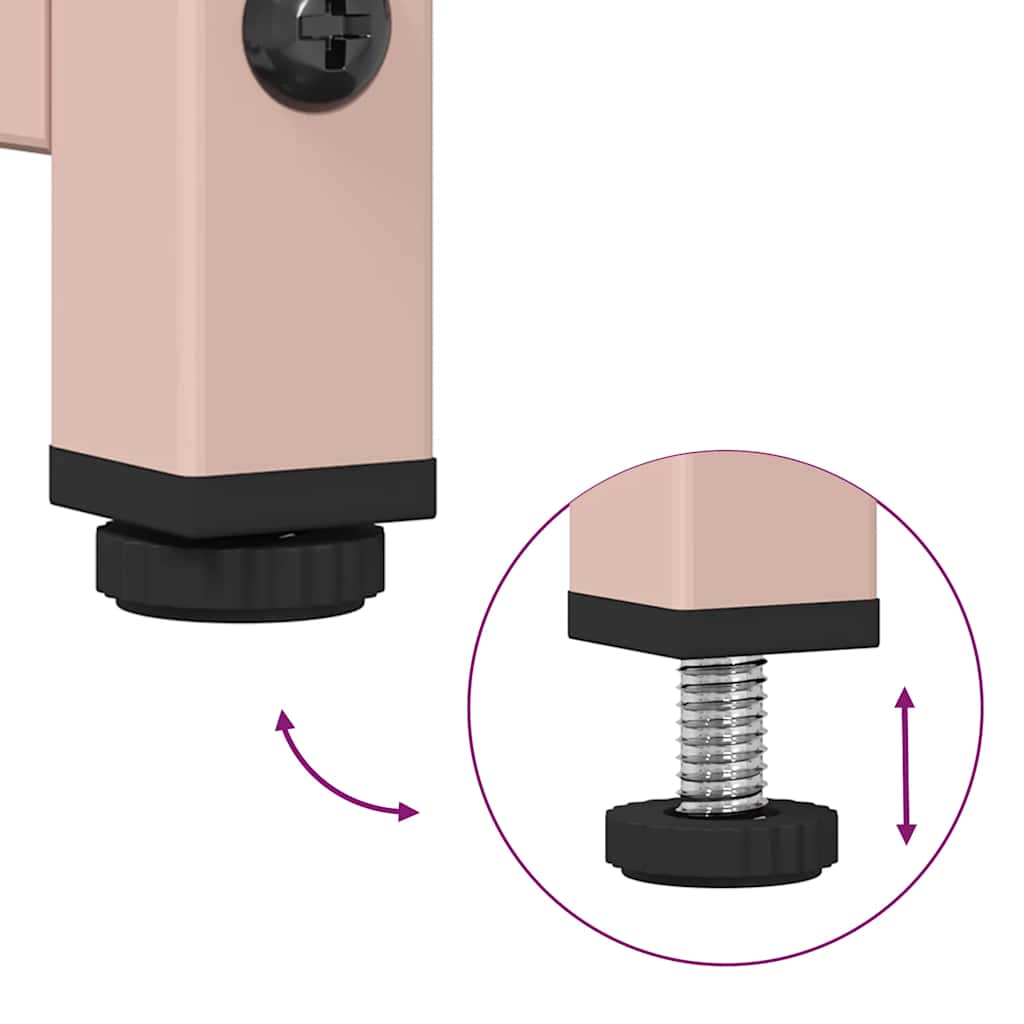 Hoge kast 68x39x107 cm staal roze is nu te koop bij PeponiXL, paradijselijk wonen!