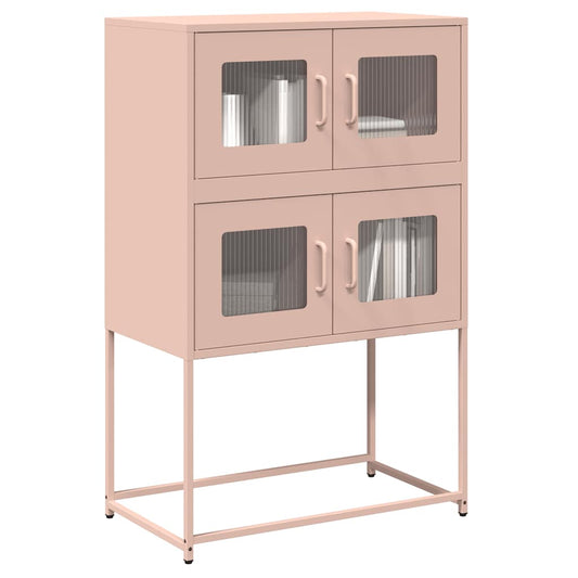 Hoge kast 68x39x107 cm staal roze is nu te koop bij PeponiXL, paradijselijk wonen!