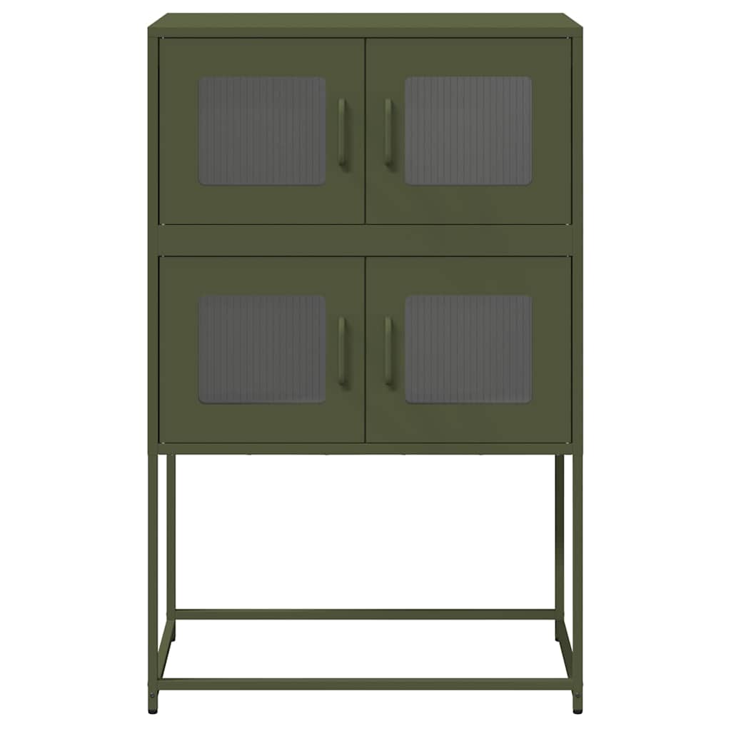 Hoge kast 68x39x107 cm staal olijfgroen is nu te koop bij PeponiXL, paradijselijk wonen!