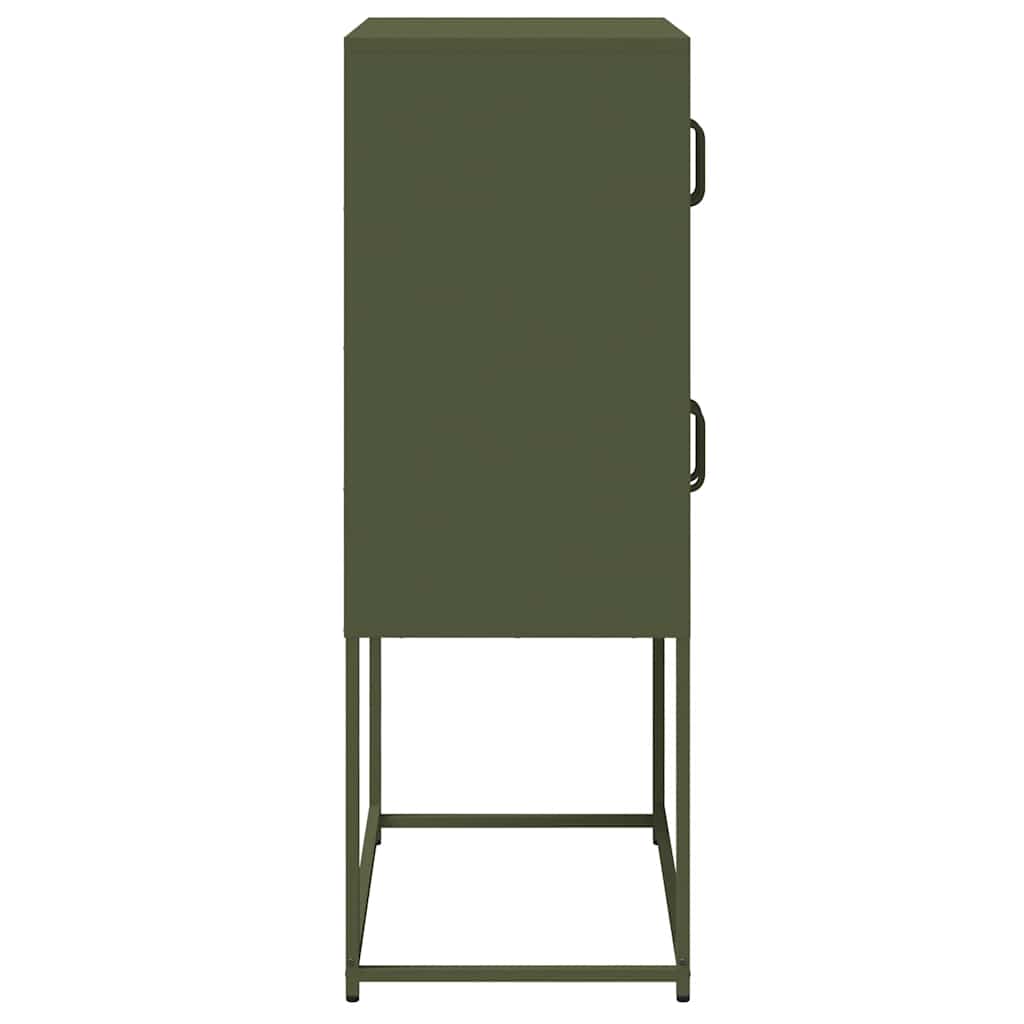 Hoge kast 68x39x107 cm staal olijfgroen is nu te koop bij PeponiXL, paradijselijk wonen!