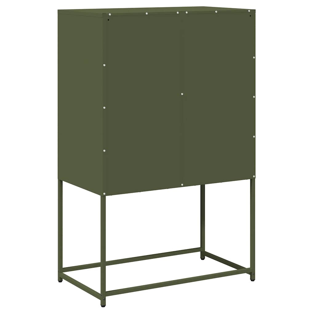 Hoge kast 68x39x107 cm staal olijfgroen is nu te koop bij PeponiXL, paradijselijk wonen!