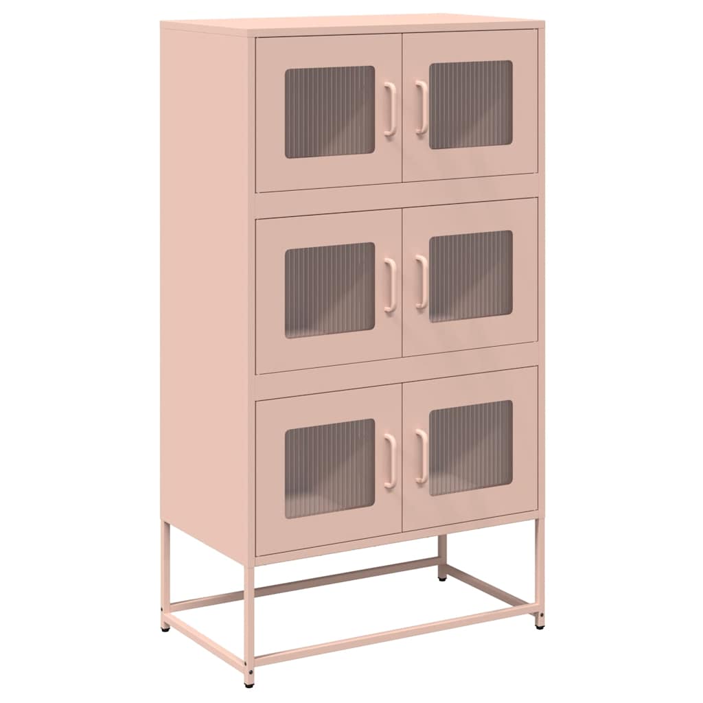 Hoge kast 68x39x123 cm staal roze is nu te koop bij PeponiXL, paradijselijk wonen!