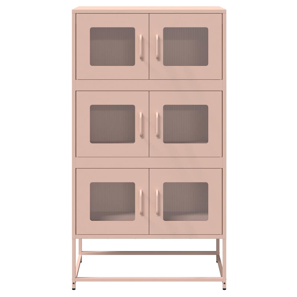 Hoge kast 68x39x123 cm staal roze is nu te koop bij PeponiXL, paradijselijk wonen!