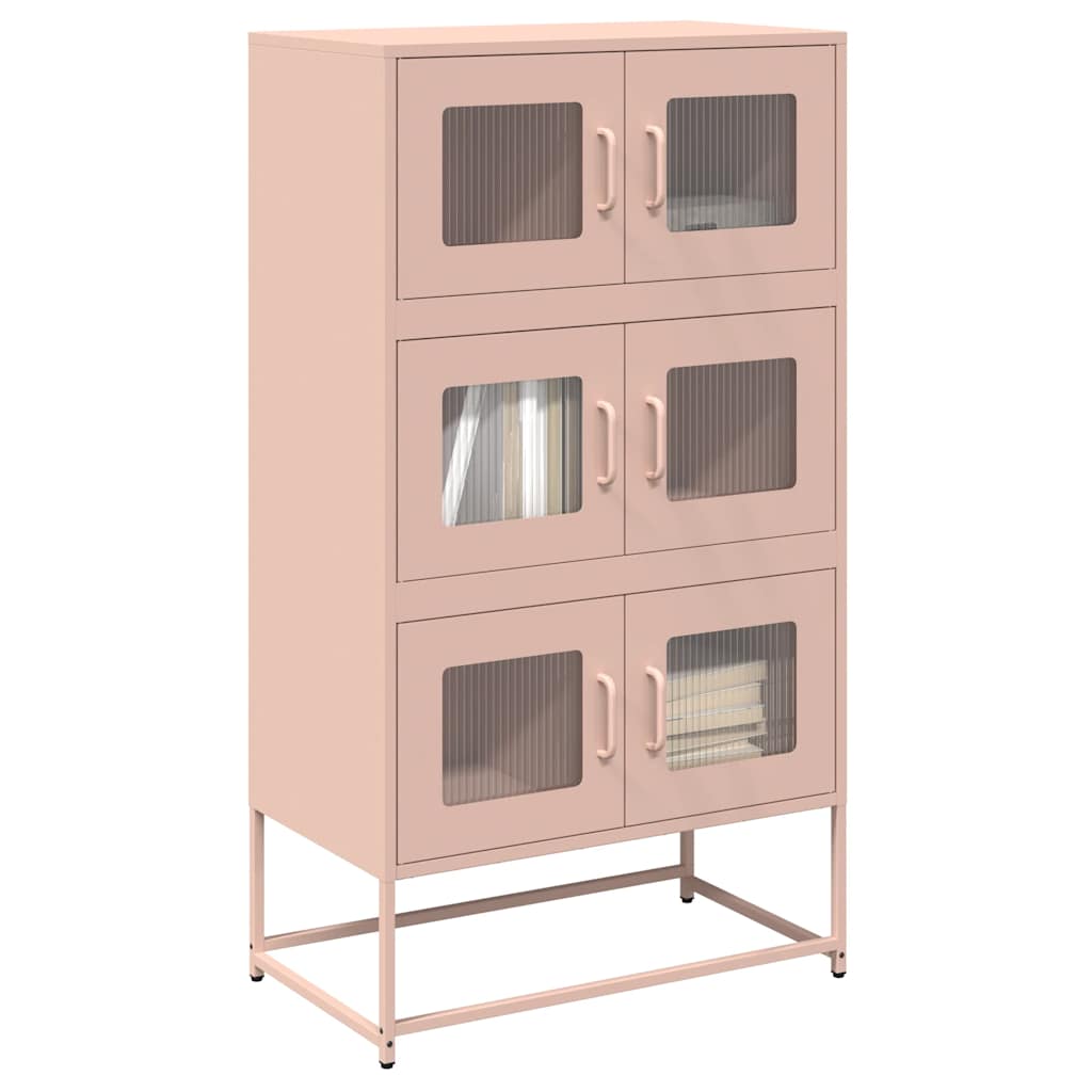 Hoge kast 68x39x123 cm staal roze is nu te koop bij PeponiXL, paradijselijk wonen!