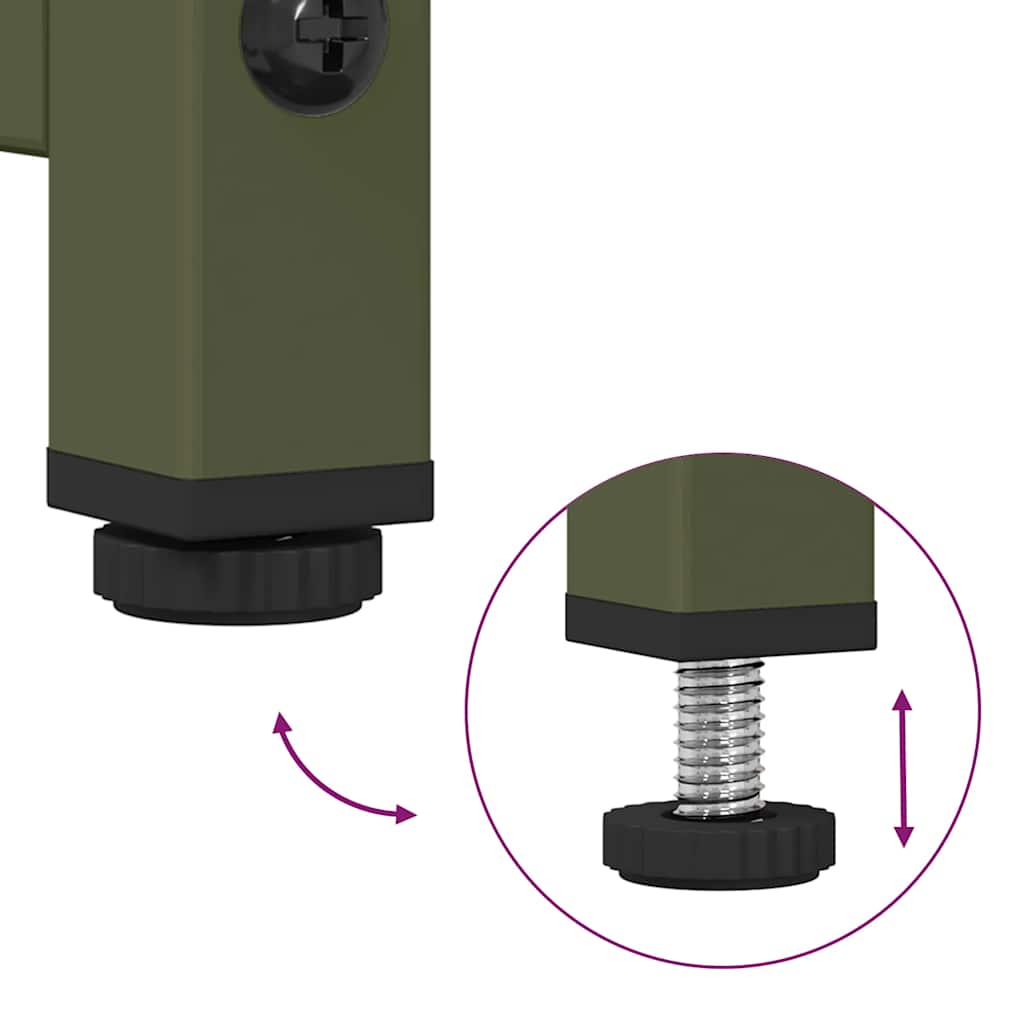 Hoge kast 68x39x123 cm staal olijfgroen is nu te koop bij PeponiXL, paradijselijk wonen!