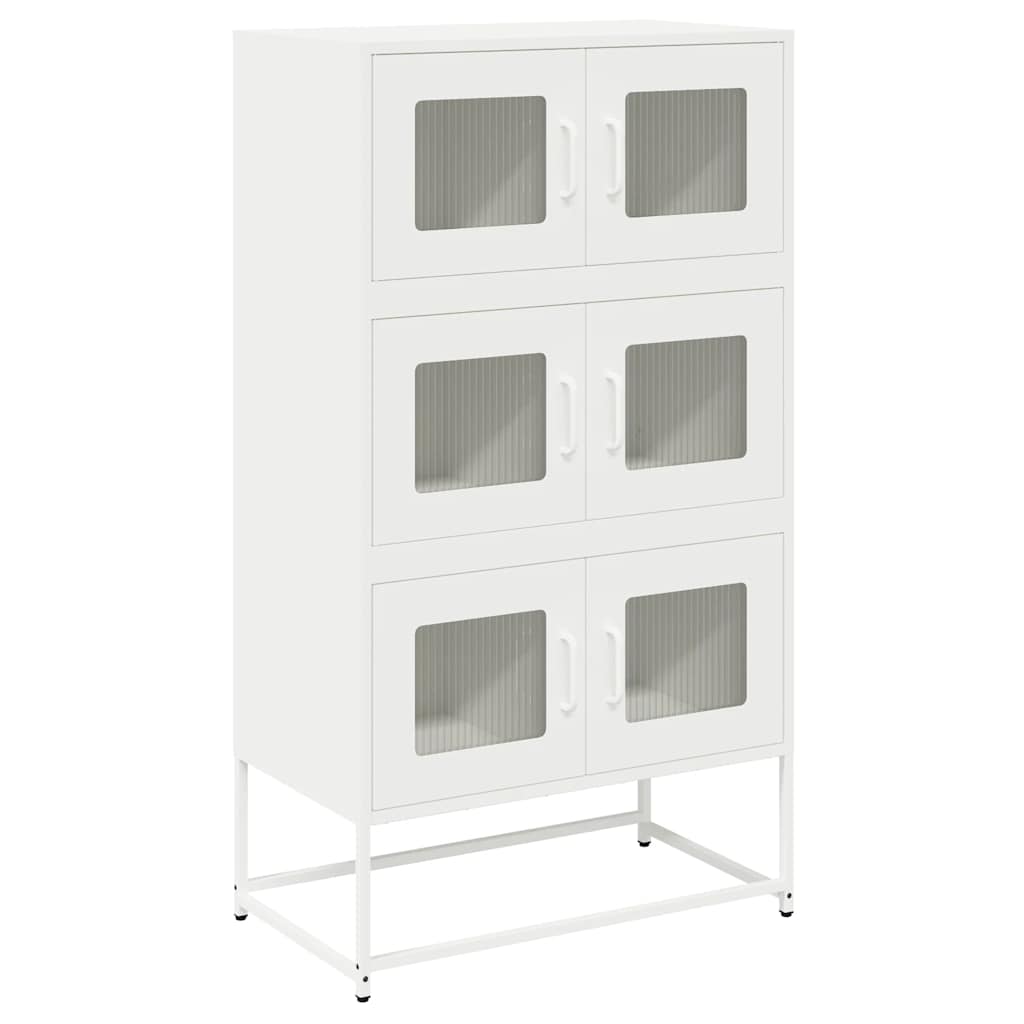 Hoge kast 68x39x123 cm staal wit is nu te koop bij PeponiXL, paradijselijk wonen!