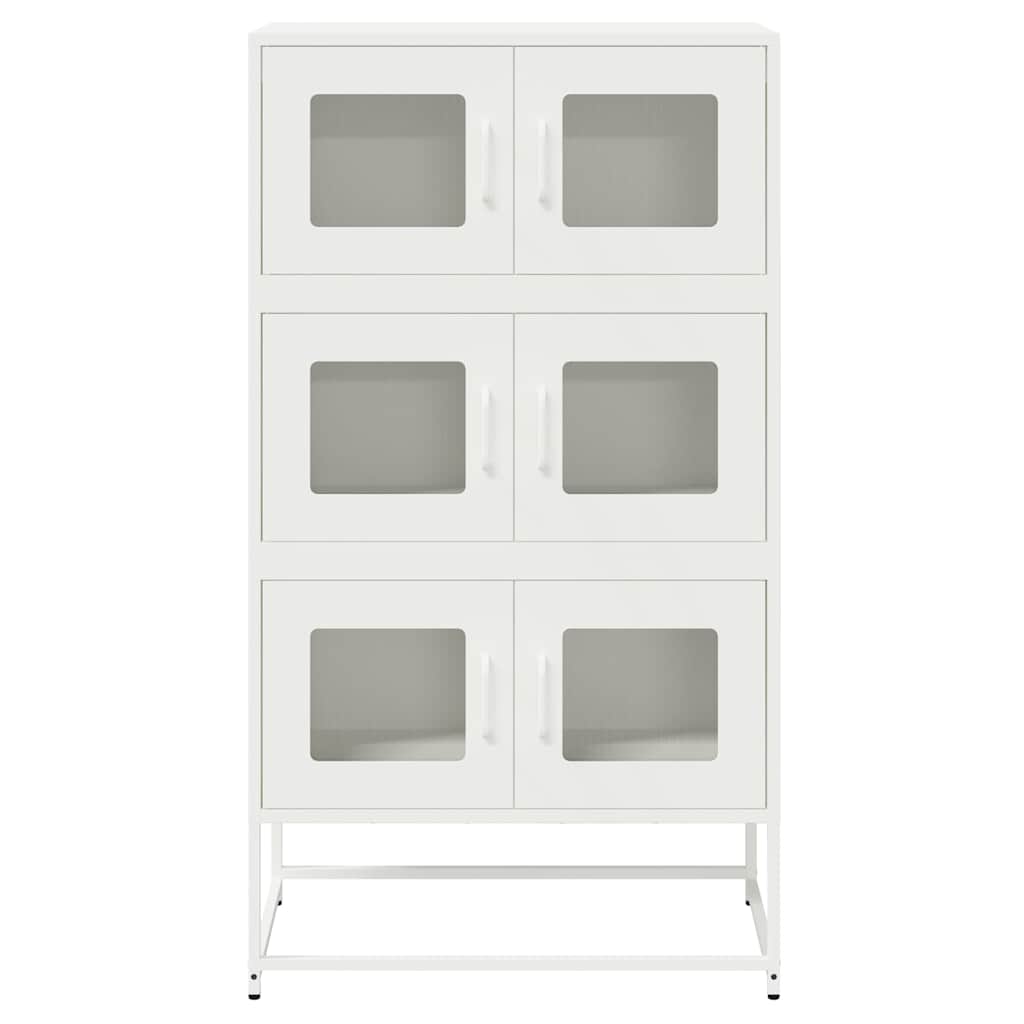 Hoge kast 68x39x123 cm staal wit is nu te koop bij PeponiXL, paradijselijk wonen!