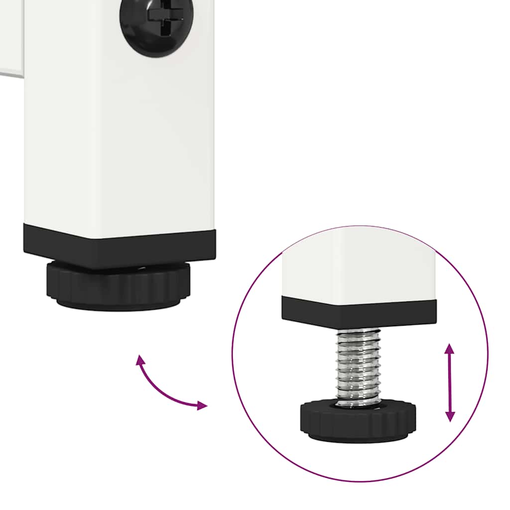 Hoge kast 68x39x123 cm staal wit is nu te koop bij PeponiXL, paradijselijk wonen!