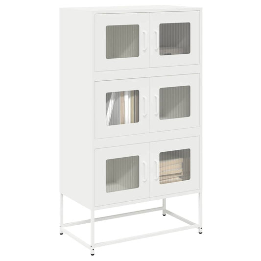 Hoge kast 68x39x123 cm staal wit is nu te koop bij PeponiXL, paradijselijk wonen!