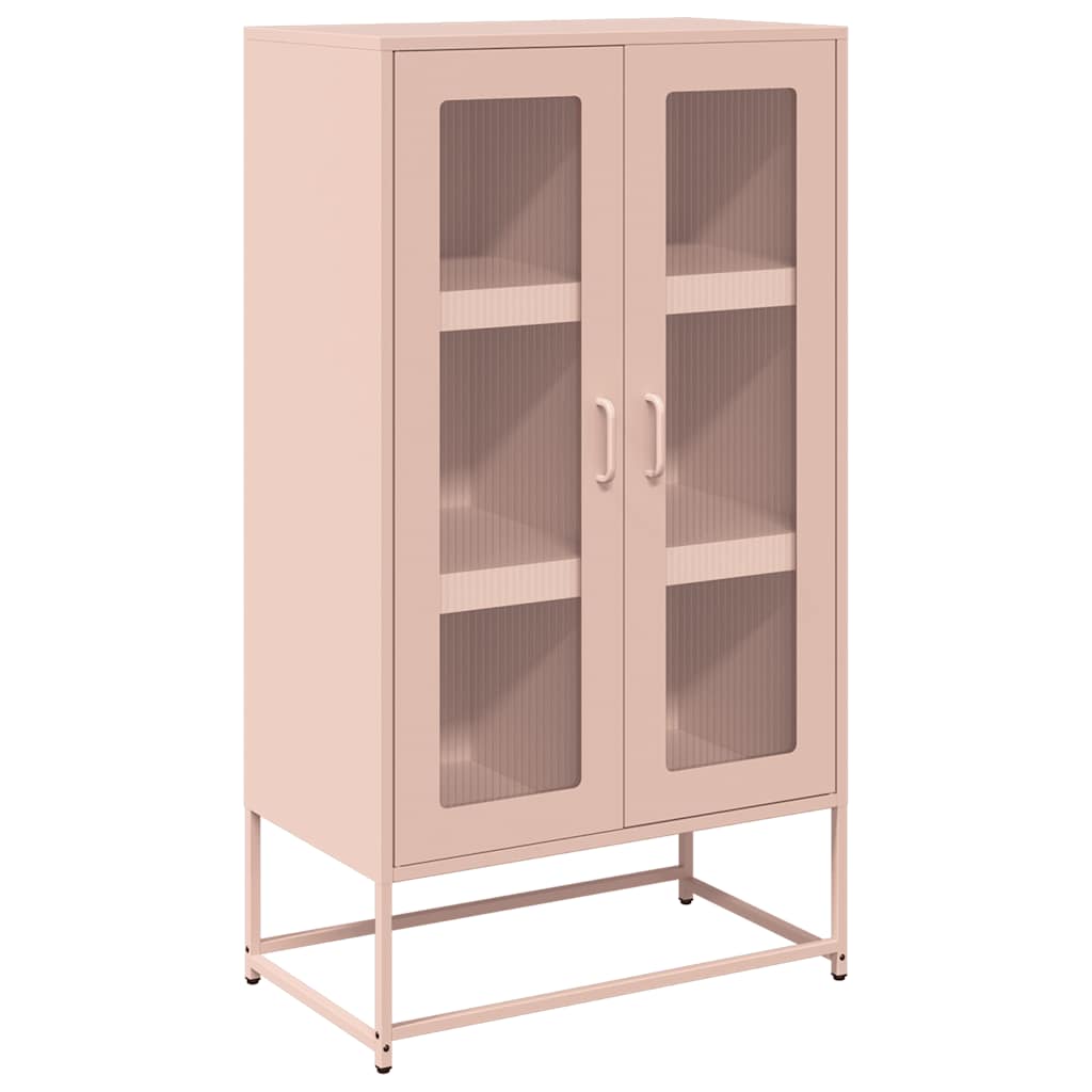 Hoge kast 68x39x123 cm staal roze is nu te koop bij PeponiXL, paradijselijk wonen!