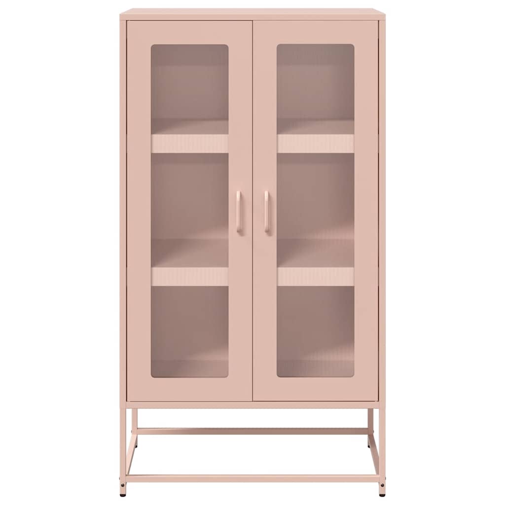 Hoge kast 68x39x123 cm staal roze is nu te koop bij PeponiXL, paradijselijk wonen!