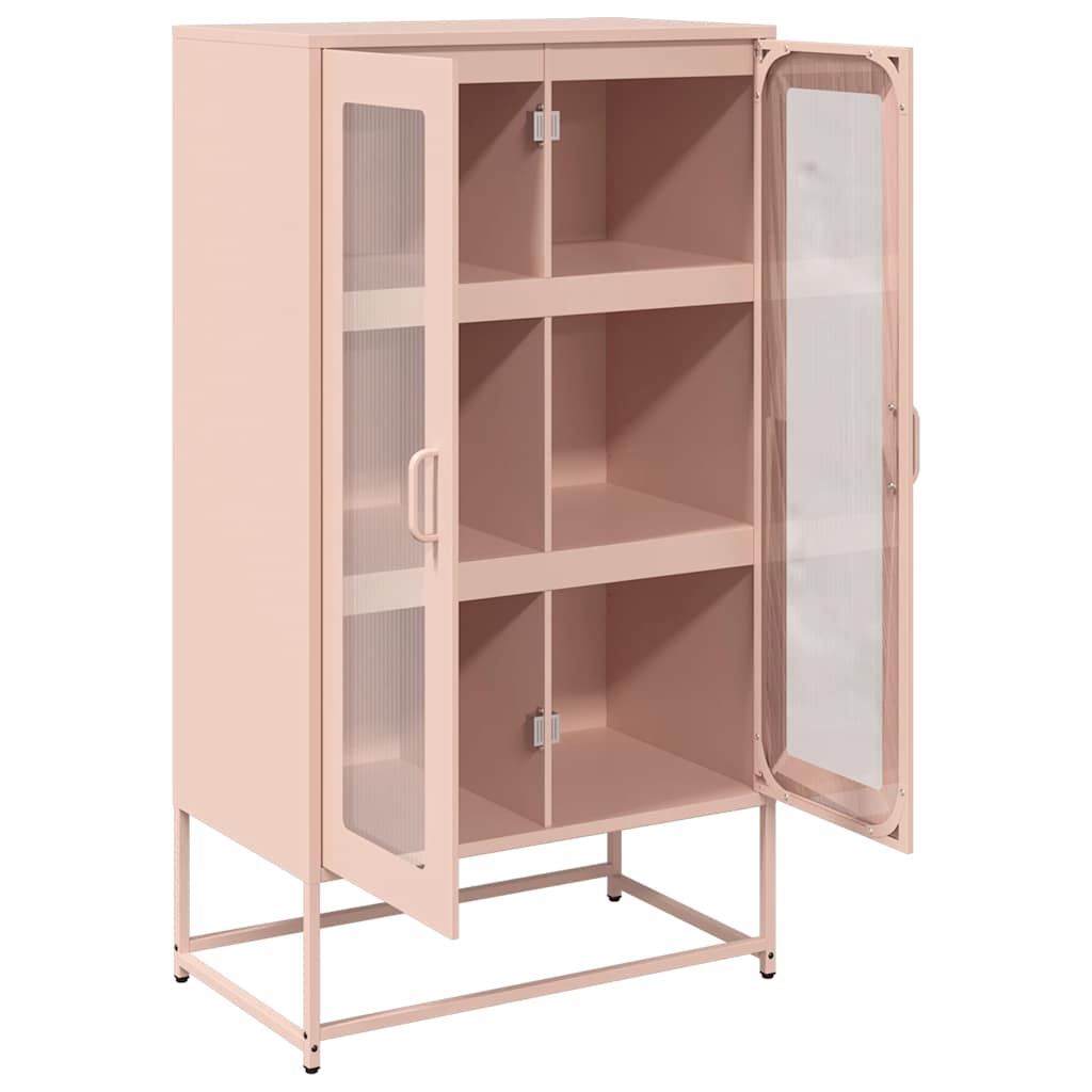 Hoge kast 68x39x123 cm staal roze is nu te koop bij PeponiXL, paradijselijk wonen!