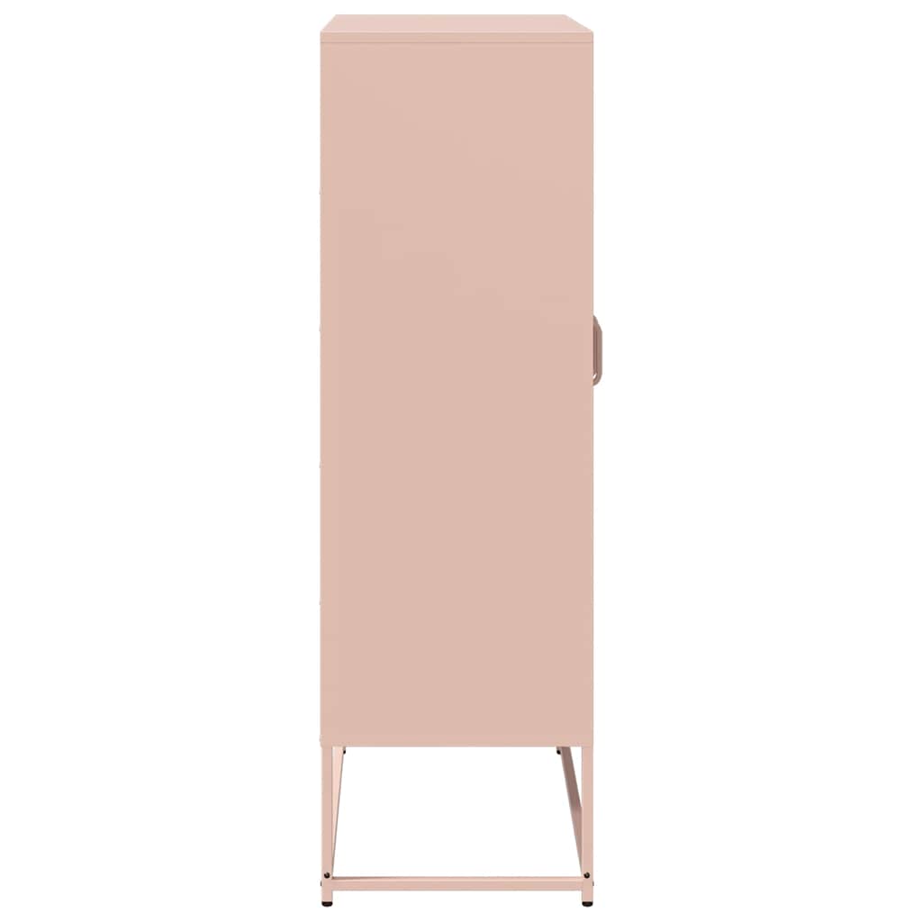 Hoge kast 68x39x123 cm staal roze is nu te koop bij PeponiXL, paradijselijk wonen!