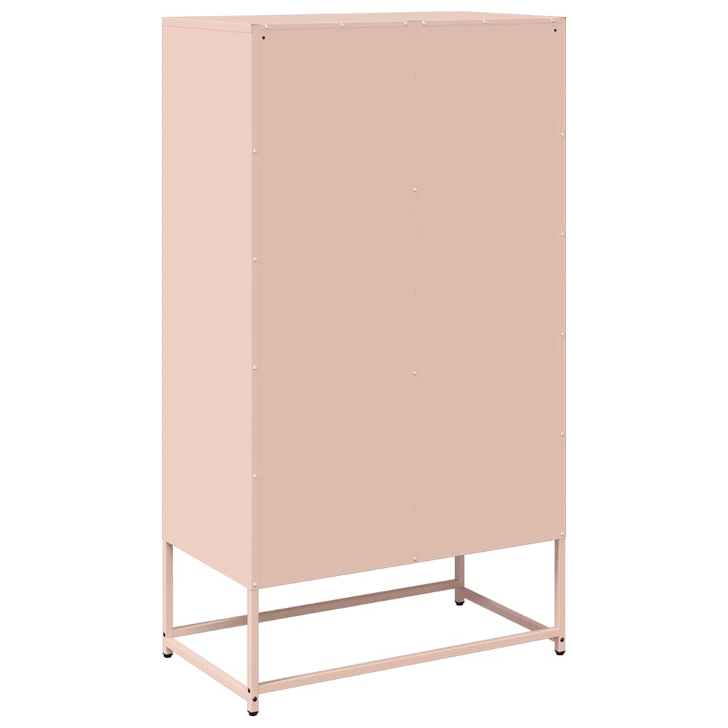 Hoge kast 68x39x123 cm staal roze is nu te koop bij PeponiXL, paradijselijk wonen!