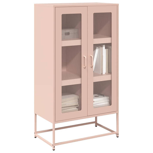 Hoge kast 68x39x123 cm staal roze is nu te koop bij PeponiXL, paradijselijk wonen!