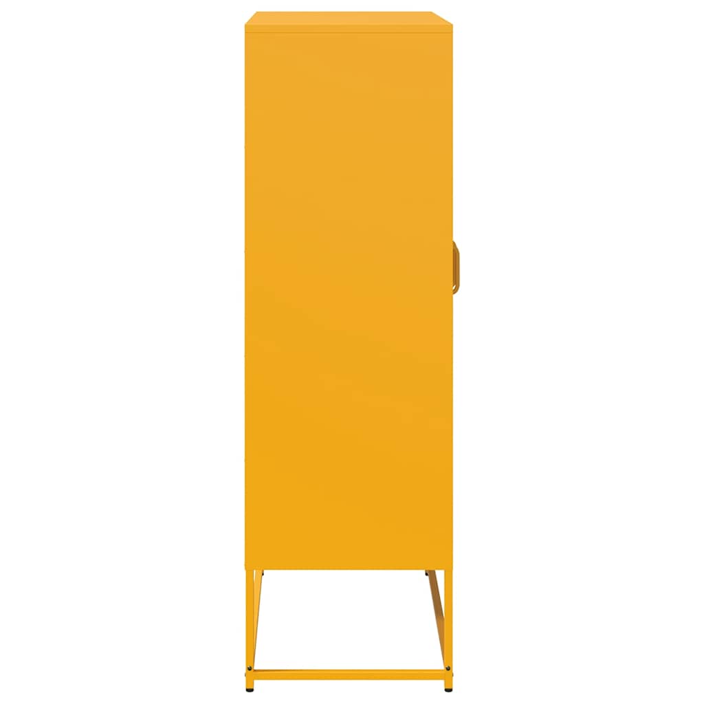 Hoge kast 68x39x123 cm staal mosterdgeel is nu te koop bij PeponiXL, paradijselijk wonen!