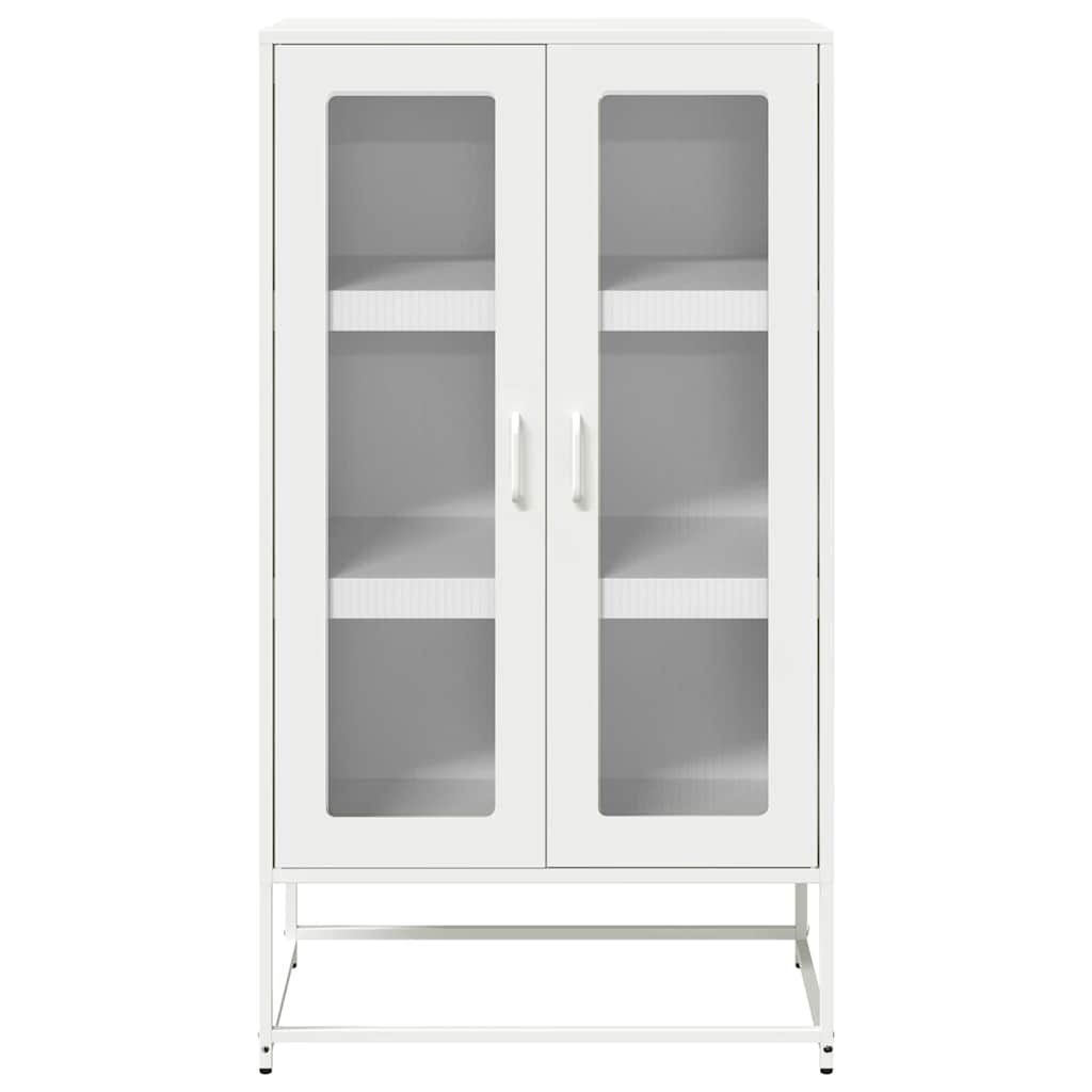Hoge kast 68x39x123 cm staal wit is nu te koop bij PeponiXL, paradijselijk wonen!