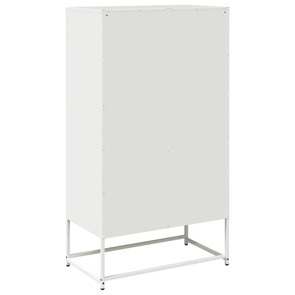 Hoge kast 68x39x123 cm staal wit is nu te koop bij PeponiXL, paradijselijk wonen!
