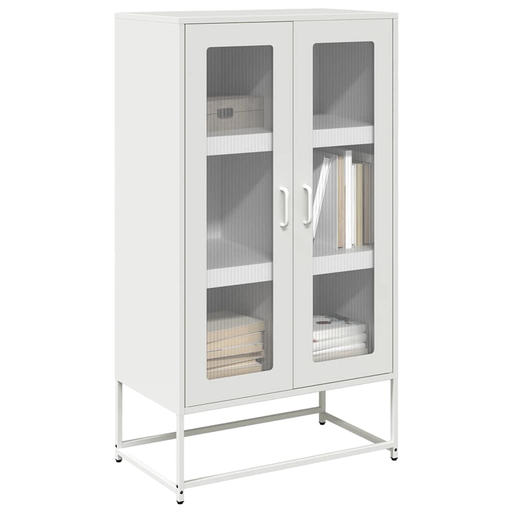 Hoge kast 68x39x123 cm staal wit is nu te koop bij PeponiXL, paradijselijk wonen!