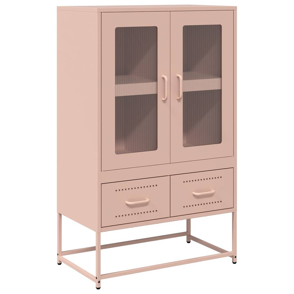 Hoge kast 68x39x111,5 cm staal roze is nu te koop bij PeponiXL, paradijselijk wonen!