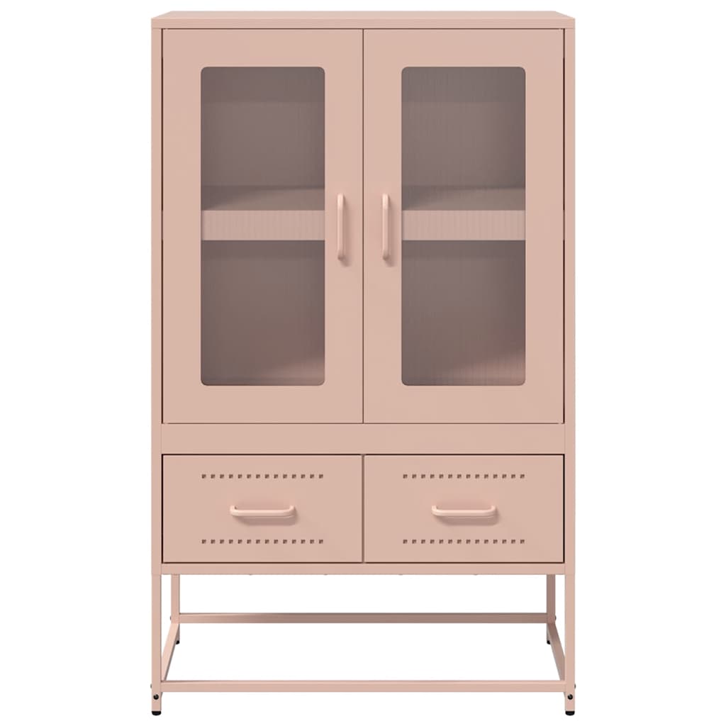 Hoge kast 68x39x111,5 cm staal roze is nu te koop bij PeponiXL, paradijselijk wonen!
