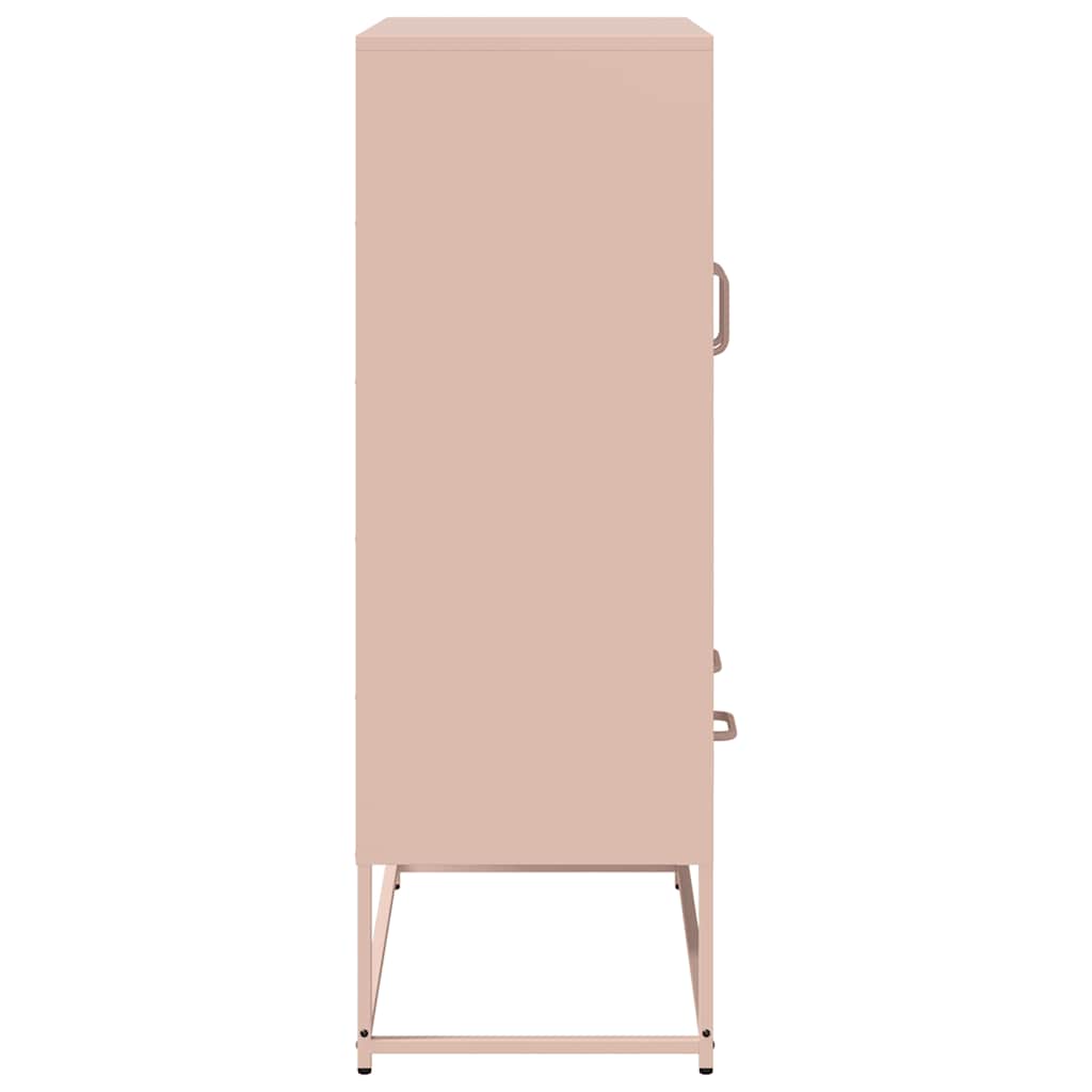 Hoge kast 68x39x111,5 cm staal roze is nu te koop bij PeponiXL, paradijselijk wonen!