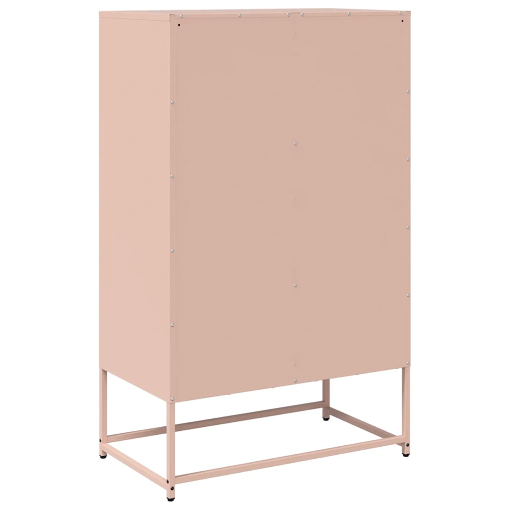 Hoge kast 68x39x111,5 cm staal roze is nu te koop bij PeponiXL, paradijselijk wonen!